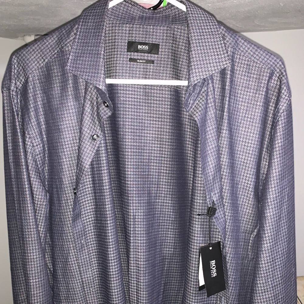 Black Pattern HUGO BOSS dress shirt